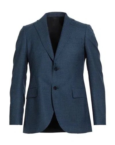 Tombolini Man Blazer Blue Size 44 Virgin Wool