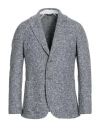 Tombolini Man Blazer Blue Size 44 Wool, Cotton, Polyester In Gray