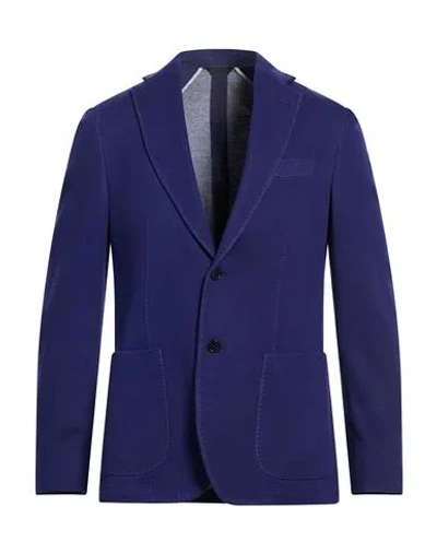 Tombolini Man Blazer Blue Size 46 Cotton, Polyamide