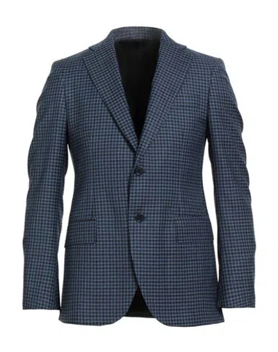 Tombolini Man Blazer Blue Size 46 Virgin Wool