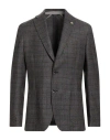 Tombolini Man Blazer Brown Size 40 Virgin Wool In Brown