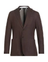 Tombolini Man Blazer Brown Size 46 Cotton