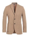 Tombolini Man Blazer Camel Size 40 Cotton, Polyamide, Elastane In Beige