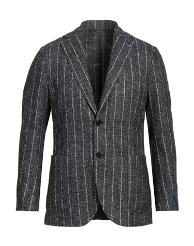 Tombolini Man Blazer Charcoal Size 42 Alpaca Wool, Cotton, Polyamide In Grey