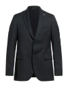 Tombolini Man Blazer Charcoal Size 44 Virgin Wool In Grey