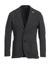 Tombolini Man Blazer Charcoal Size 48 Viscose, Polyamide, Elastane In Grey