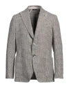 Tombolini Man Blazer Dark Brown Size 44 Virgin Wool, Polyester In Brown