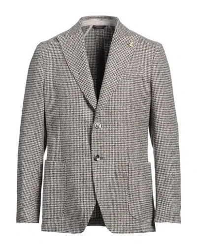 Tombolini Man Blazer Dark Brown Size 44 Virgin Wool, Polyester