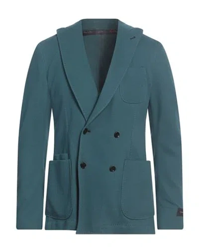 Tombolini Man Blazer Dark Green Size 38 Virgin Wool