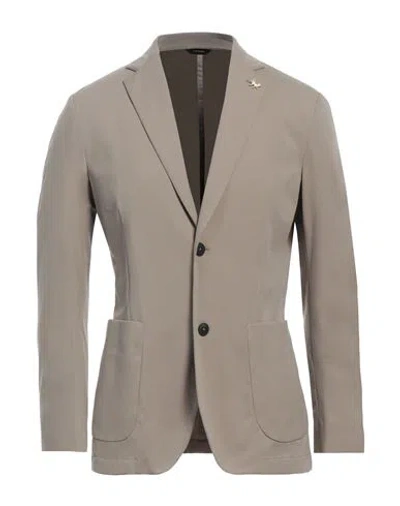 Tombolini Running Man Blazer Taupe Size 44 Polyamide, Elastane In Grey