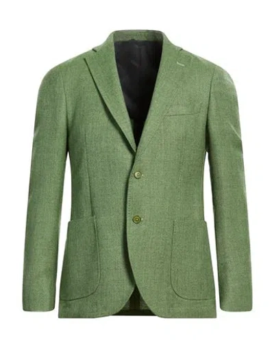 Tombolini Man Blazer Green Size 46 Virgin Wool
