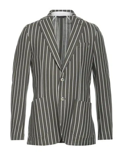 Tombolini Man Blazer Green Size 48 Cotton