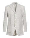 Tombolini Man Blazer Grey Size 44 Linen In White