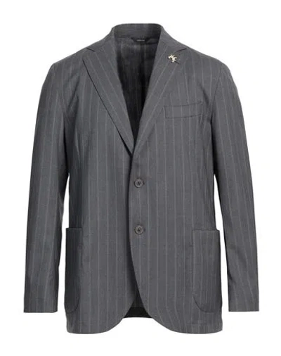 Tombolini Man Blazer Grey Size 44 Virgin Wool