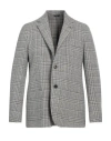 Tombolini Man Blazer Grey Size 44 Wool, Acrylic, Polyester, Polyamide In Grey