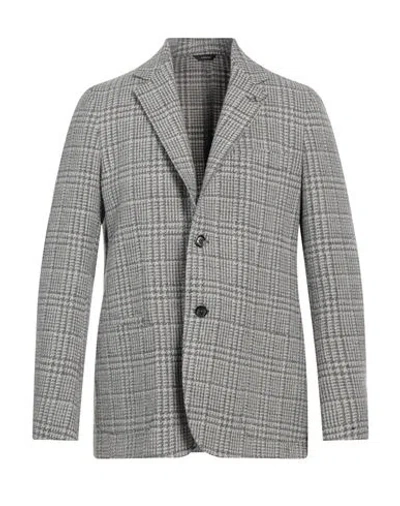 Tombolini Man Blazer Grey Size 44 Wool, Acrylic, Polyester, Polyamide