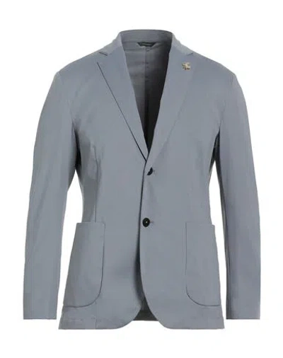 Tombolini Man Blazer Grey Size 46 Polyamide, Polyester, Elastane In Gray