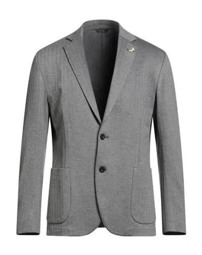 Tombolini Man Blazer Grey Size 46 Viscose, Polyamide, Elastane In Gray