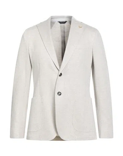 Tombolini Man Blazer Ivory Size 44 Cotton In White