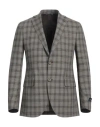 Tombolini Man Blazer Khaki Size 40 Virgin Wool In Beige