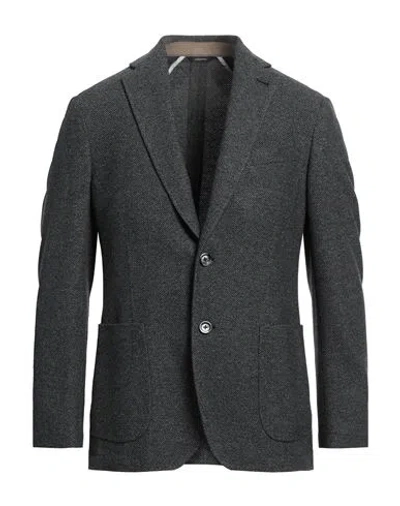 Tombolini Man Blazer Lead Size 44 Cotton, Wool In Grey