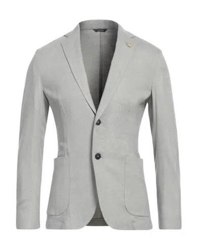 Tombolini Man Blazer Light Grey Size 40 Viscose, Polyamide, Elastane