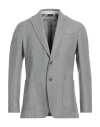 Tombolini Man Blazer Light Grey Size 46 Virgin Wool, Elastane