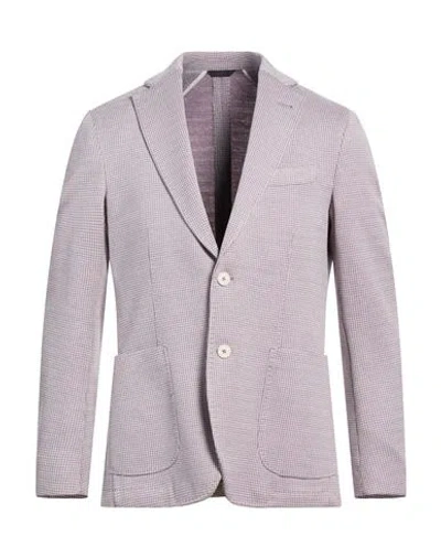 Tombolini Man Blazer Lilac Size 46 Cotton, Polyamide In Purple