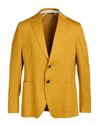 Tombolini Man Blazer Marigold Size 44 Cotton, Polyamide, Viscose In Multi