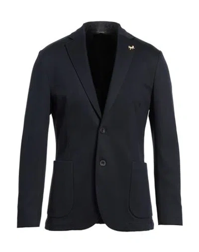 Tombolini Man Blazer Midnight Blue Size 38 Viscose, Polyamide, Elastane