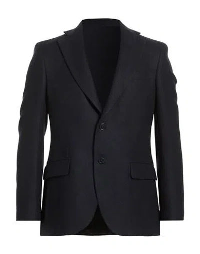 Tombolini Man Blazer Midnight Blue Size 38 Wool In Black