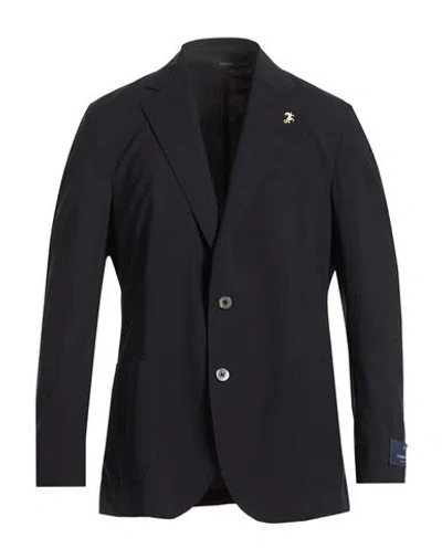 Tombolini Man Blazer Midnight Blue Size 44 Virgin Wool