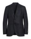Tombolini Man Blazer Midnight Blue Size 46 Virgin Wool In Blue