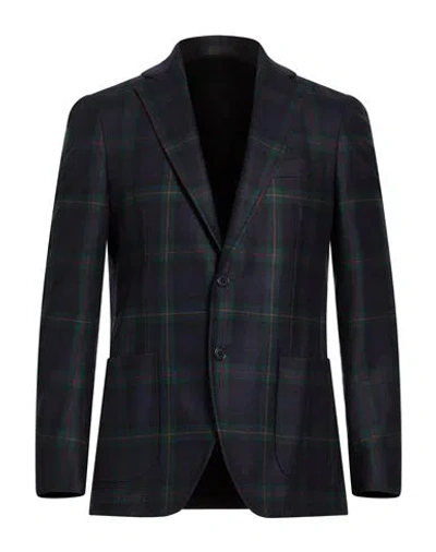 Tombolini Man Blazer Midnight Blue Size 46 Virgin Wool