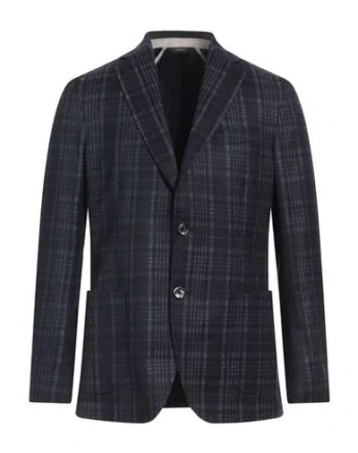 Tombolini Man Blazer Midnight Blue Size 46 Virgin Wool