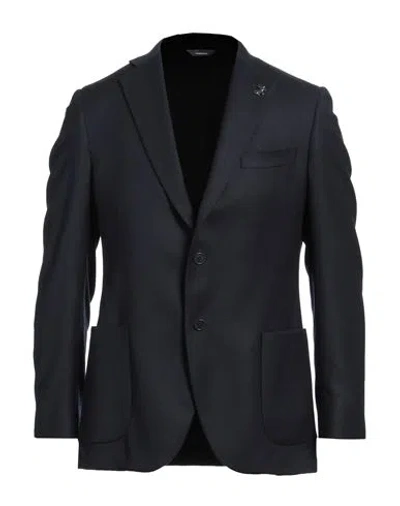 Tombolini Man Blazer Midnight Blue Size 46 Virgin Wool, Elastane