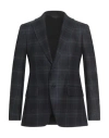 Tombolini Man Blazer Midnight Blue Size 46 Wool In Multi
