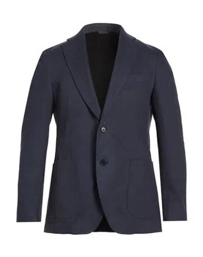Tombolini Man Blazer Midnight Blue Size 48 Cotton