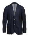 Tombolini Man Blazer Midnight Blue Size 48 Cotton In Blue