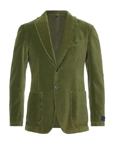 Tombolini Man Blazer Military Green Size 40 Cotton
