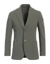 Tombolini Man Blazer Military Green Size 40 Cotton, Polyamide, Elastane In Green