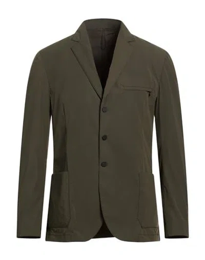 Tombolini Man Blazer Military Green Size 44 Polyamide, Elastane