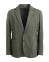 Tombolini Man Blazer Military Green Size 44 Polyester, Viscose, Elastane In Multi
