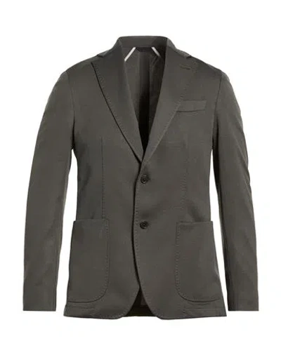 Tombolini Man Blazer Military Green Size 46 Viscose, Polyamide In Gray