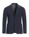 Tombolini Running Man Blazer Navy Size 40 Cotton, Polyamide, Elastane In Navy Blue