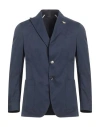 Tombolini Man Blazer Navy Size 42 Cotton, Polyamide, Elastane In Navy Blue