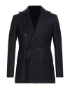 Tombolini Man Blazer Navy Size 44 Virgin Wool, Elastane In Navy Blue