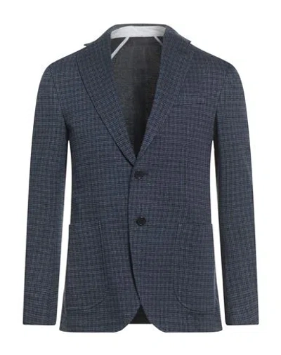Tombolini Man Blazer Navy Size 42 Cotton In Blue