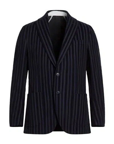 Tombolini Man Blazer Navy Size 42 Cotton In Blue