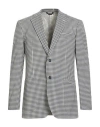 Tombolini Man Blazer Navy Size 42 Virgin Wool, Cotton In Gray